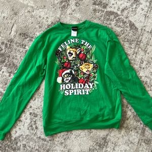 Singing Cat Holiday Sweater - Spot Clean Only